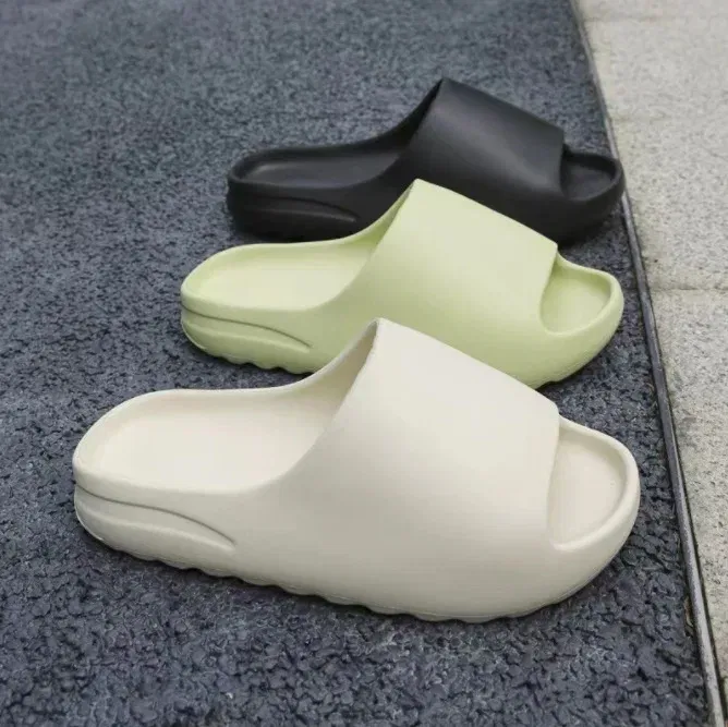 Color: SKY BLUE, Shoe Size: 42-43, Ships From: CHINA - Pallene 2025 New Men's Slippers Thick-sole Comfortable Men Sandals Non-slip Soft Sole Bathroom Slides Concise Light Men Slides