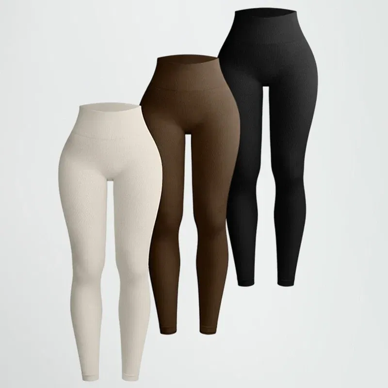 Color: SKY BLUE, Size: S - Autumn Sexy Gym Leggings Women High Waist Skinny Stretch Fitness Leggings Exercise Activewear Running Outdoors Fashion Thread