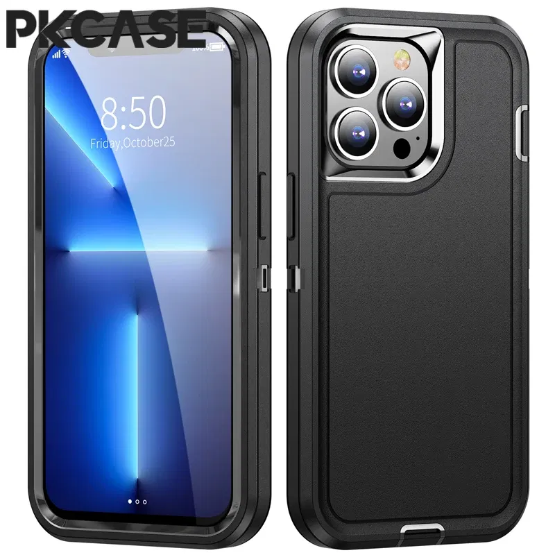 Color: Clear, Material: POLYESTER - PKCASE Shockproof Case For iPhone 13 Mini 12 11 Pro Max 6 7 8 Plus Bracket Protective Cover For iPhone X XS XR SE 2020 2022