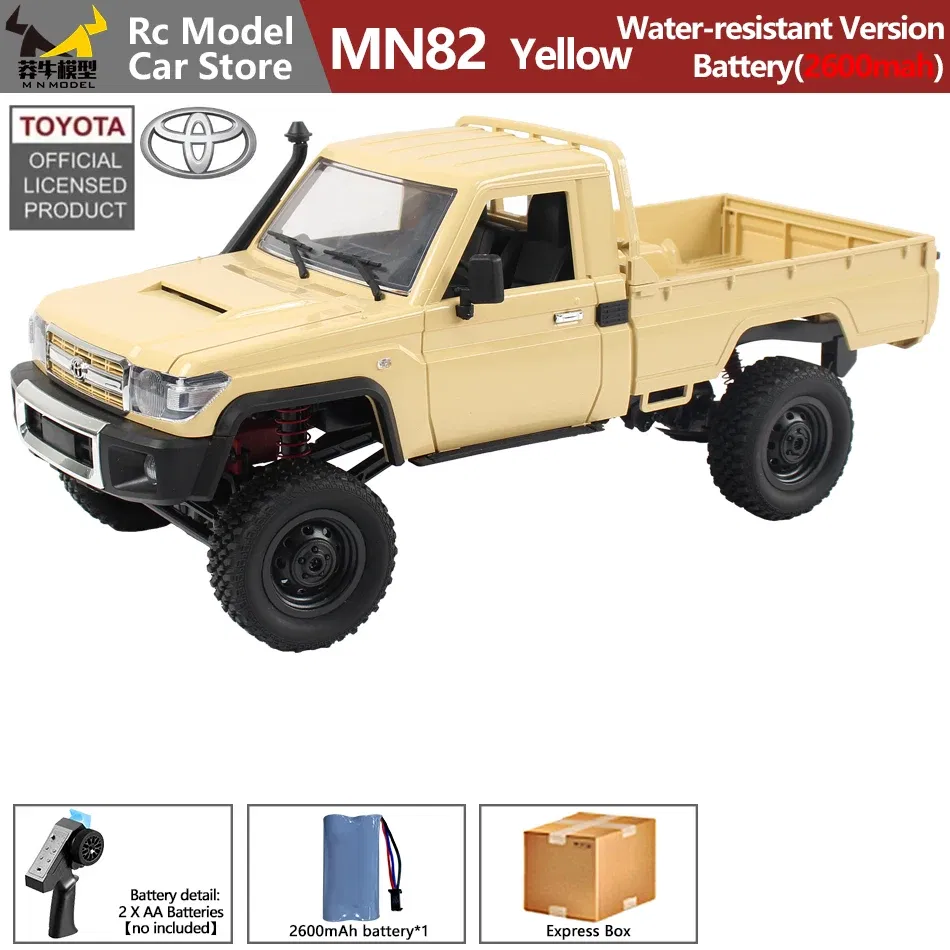 Color: light green - MN MODEL 1/12 4X4 Remote Control Diving Off-road Car Retro LC79 Truck Climbing All Terrain Vehicle Rock Crawler Toy for Adult