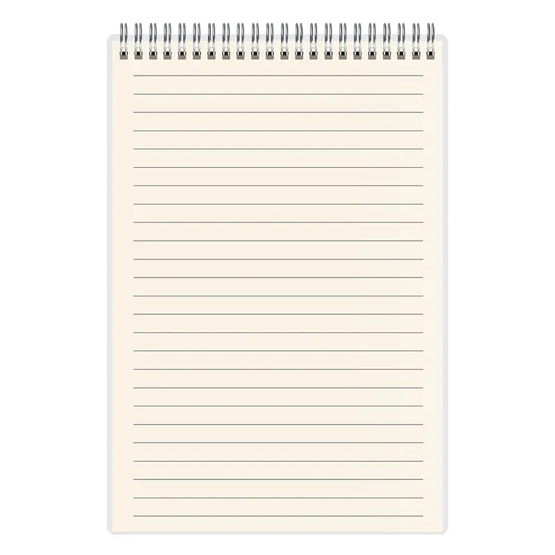 Color: WHITE, Size: A4 - A4 A5 B5 Spiral book coil Notebook To-Do Lined DOT Blank Grid Paper Journal Diary Sketchbook For School Supplies Stationery