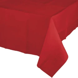 Classic Red Tablecover Plastic