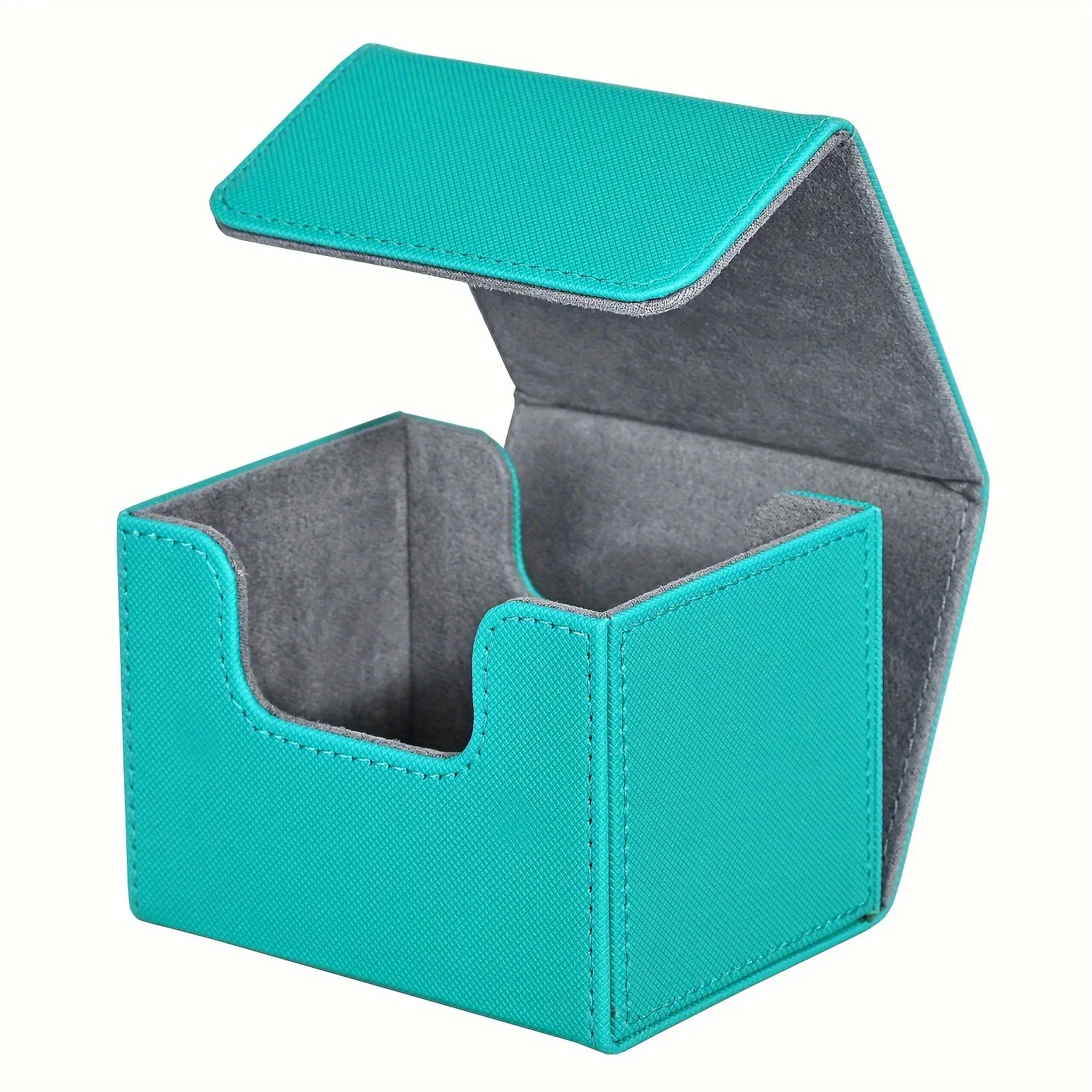 Color: Pink - Card Deck Box , Card Storage Box Fits 100 single  Sleeved Cards, PU Leather Strong Magnet Card Deck Case for TCG Cards