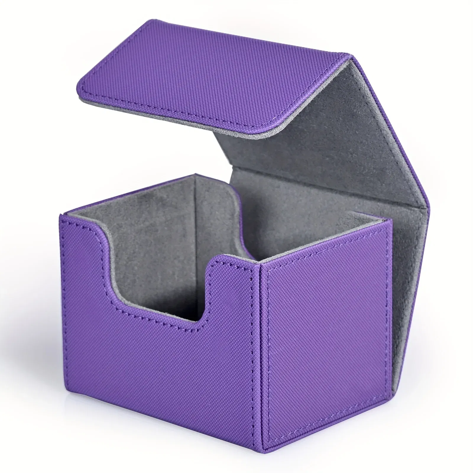 Color: Pink - Card Deck Box , Card Storage Box Fits 100 single  Sleeved Cards, PU Leather Strong Magnet Card Deck Case for TCG Cards