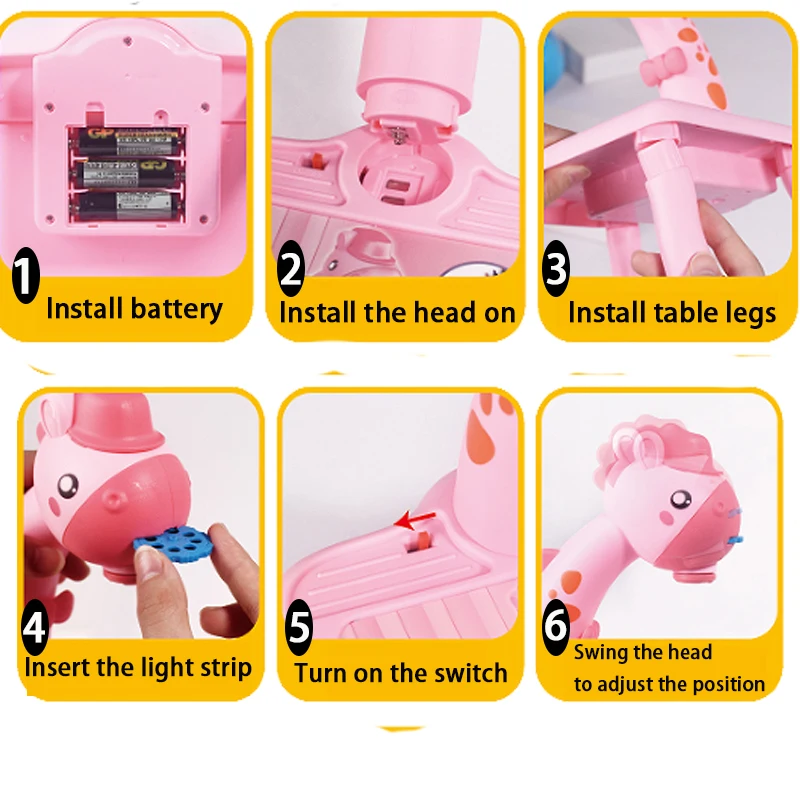 Color: Pink - Children led projector drawing table toy painting set table educational board learning tools painting toys for children