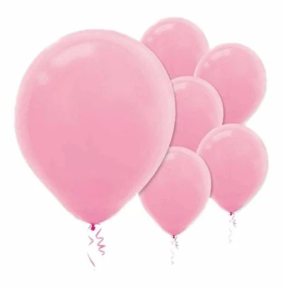 12cm New Pink Latex Balloons 50PK - Pack of 50