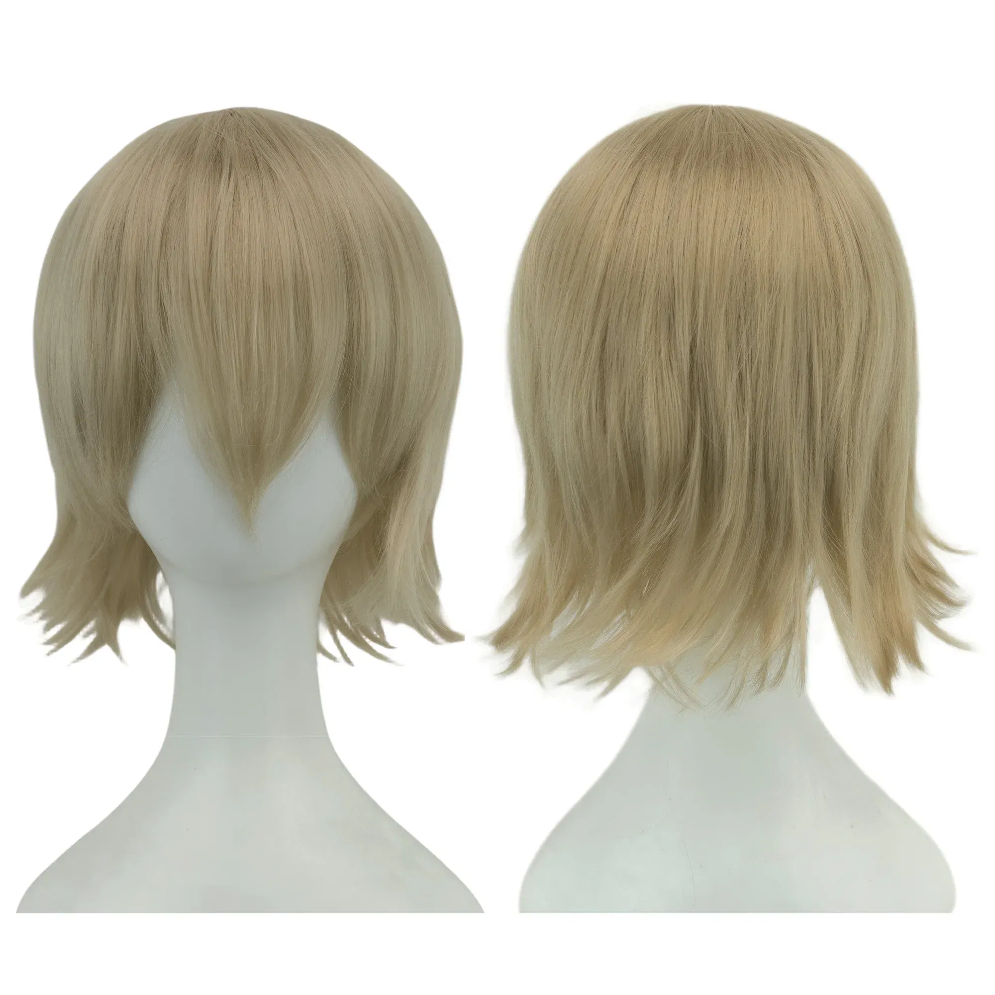 Color: #4, Stretched Length: 12INCHES - Synthetic Unisex 12 Inches Short Cosplay Hair Party BOB Wigs with Bangs Pink Blonde Orange Halloween Costume Lolita Wig