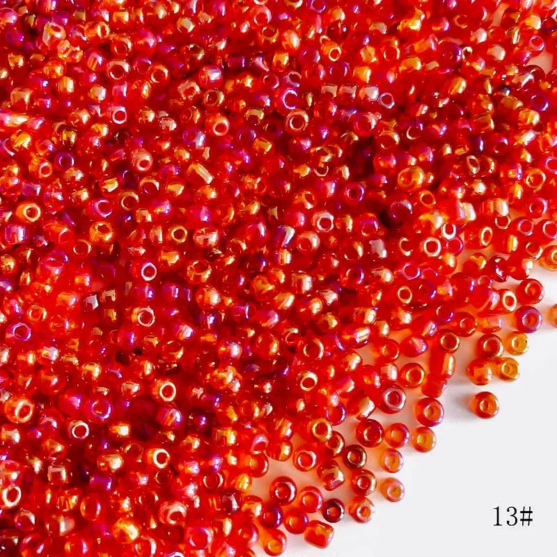 Color: Gold, Item Diameter: 2mm - 2mm 3mm 4mm Glass Seed Loose Beads Small Charms DIY Craft Bracelet Beads for Jewelry Making Supplies Necklace Accessories