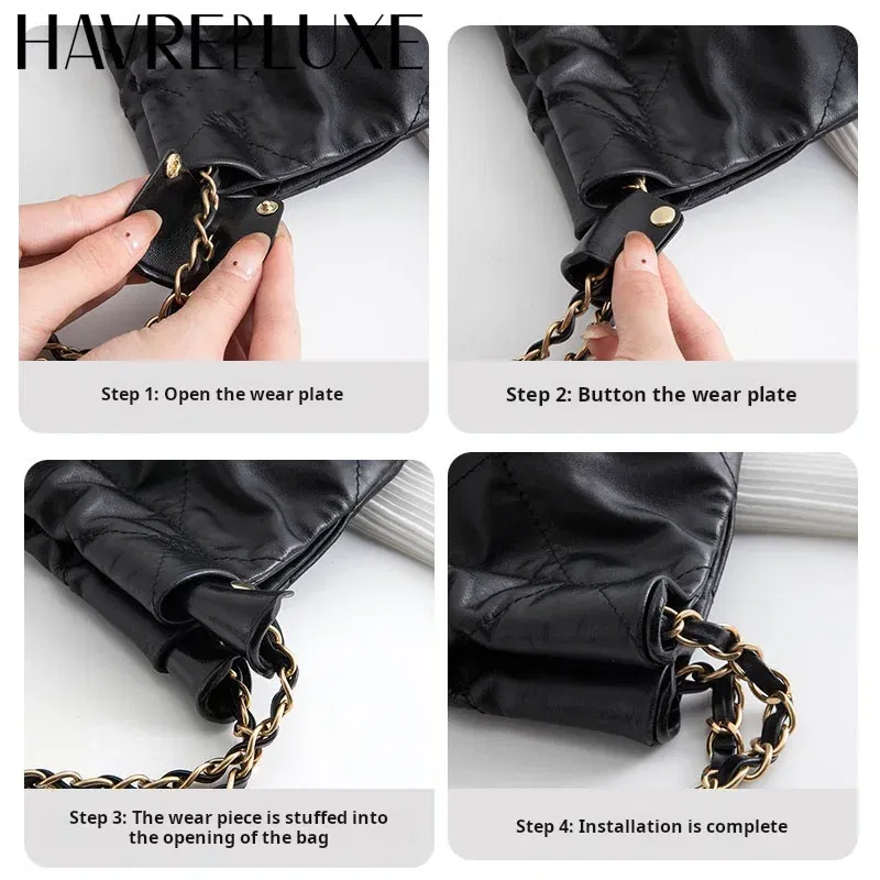 Color: Bronze - HAVREDELUXE Anti-wear Buckle For Chanel Style22 Garbage Bag Organizer Ultra-light Reject Wear Non-destructive Transformation