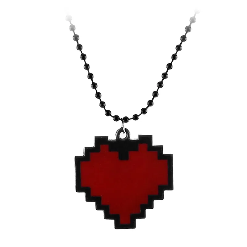 Metal Color: RED-BROWN, Ships From: CHINA - Fashion Necklaces Game Undertale Papyrus Sans Frisk Bravery LOVE Heart Necklace Pendant Link Chain Women Jewelry Accessories