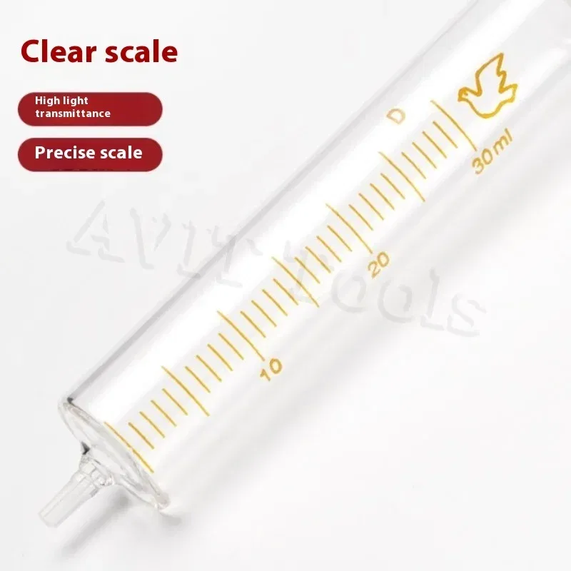 Color: indigo - Glass Syringe 1ml 2ml 5ml 10ml 20ml 30ml Syringe Metal Needle Welding Oil Container Glass Push Rod Mobile Phone Repair Tools