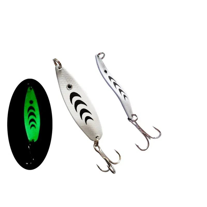 Color: WHITE - 1PCS Fishing Lures 7g Spoon spinner bait Wobblers Jig Lures pesca isca artificial VIB Sequins Hard Baits for Carp Fishing Tackle