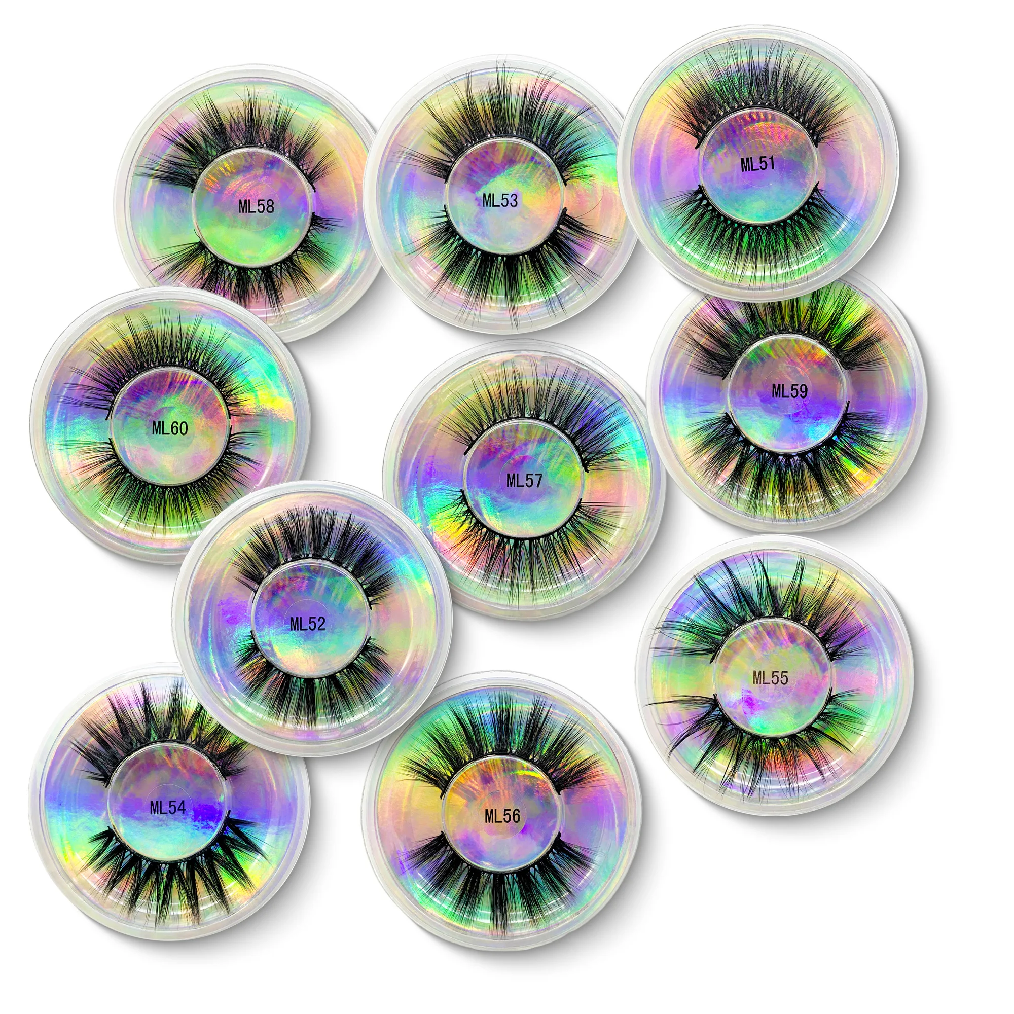 Color: Ivory, Ships From: United States - Fake Eyelashes Wholesale Fluffy False Eyelashes Makeup Eyelash Extension Accessoires Faux Mink Lashes maquiagem
