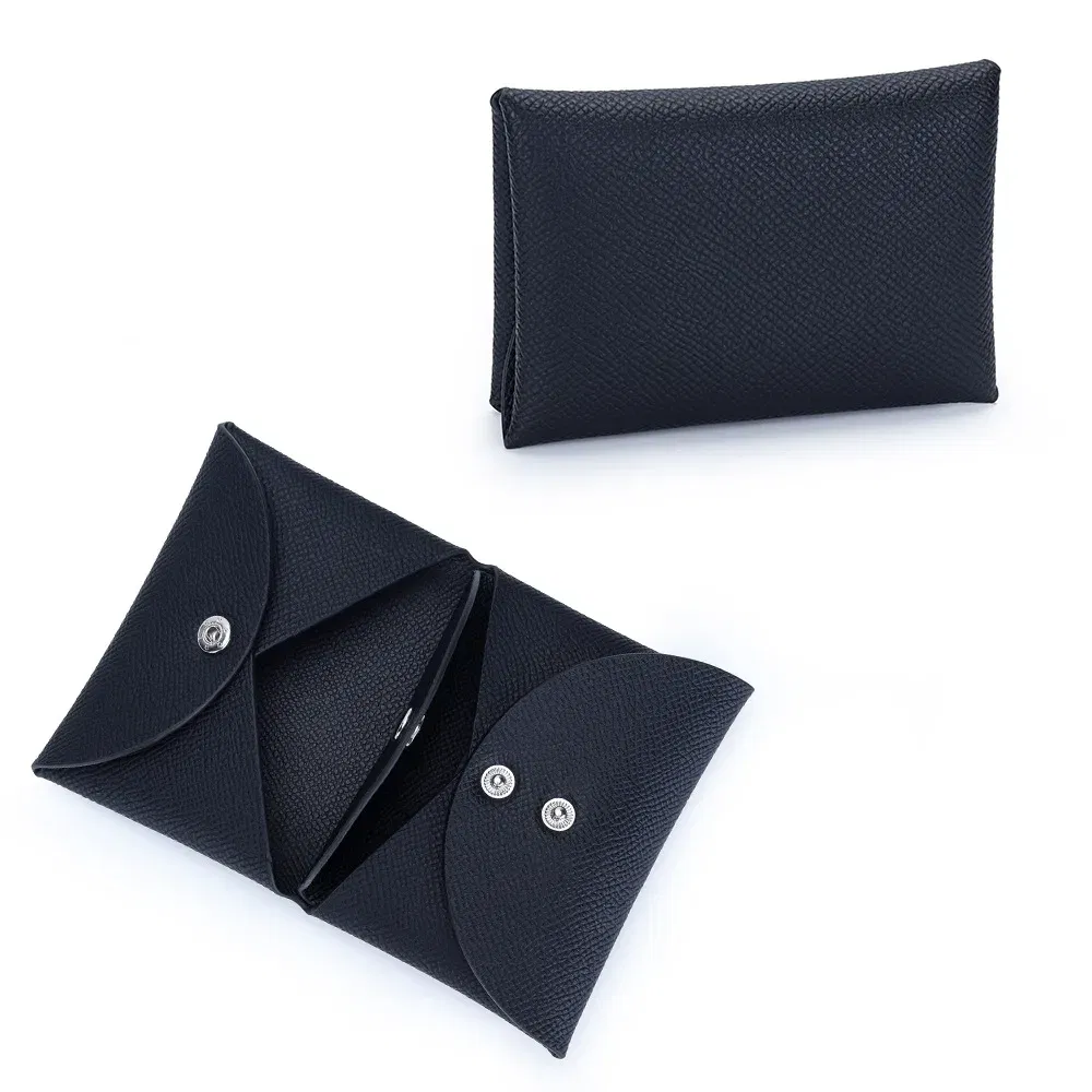 Color: black - Mini Coin Purse Genuine Leather Small Coin Wallet Genuine Leather Hasp Coin Purse Pouch Change Holder Card Holder for Men Women