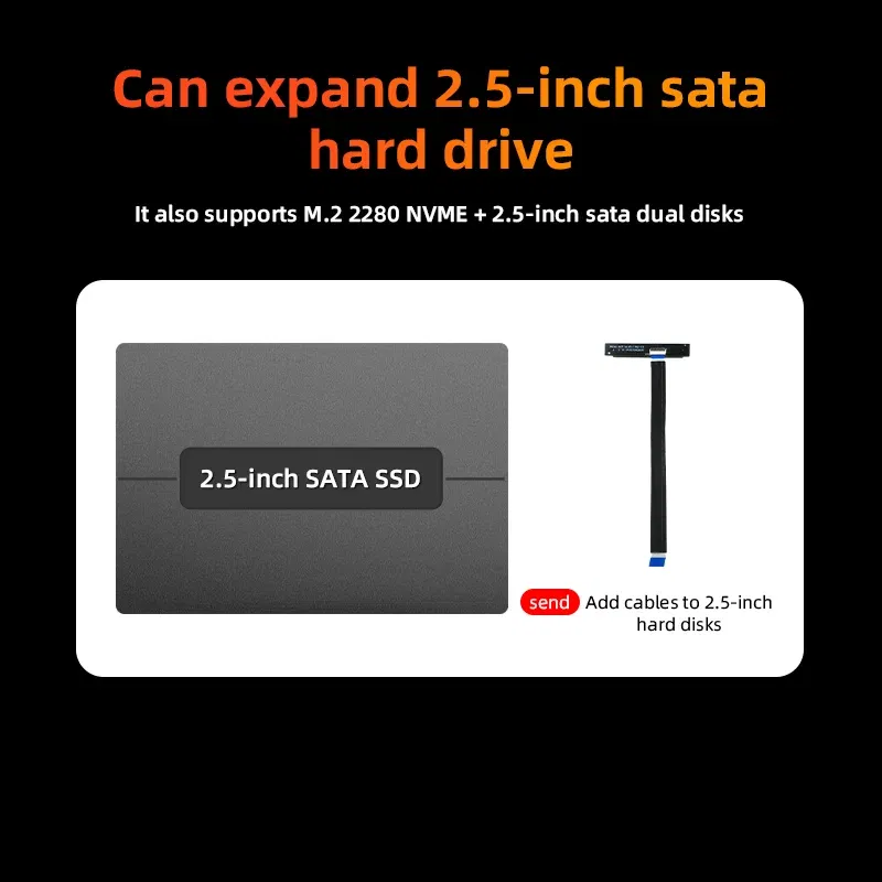 Cable length: 1.2m, Color: WHITE, Ships From: CHINA - Top AMD R7 5800H 5700U 4800H R5 5500U 4500U Mini PC Supports up to 32GB RAM 2T NVME SSD WIFi6 Computer PC Win 11 Pro