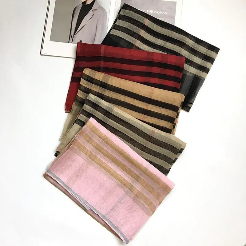 Color: red brown - Silk&Wool Scarf For Women Four Seasons Scarf Big Size 84*190cm