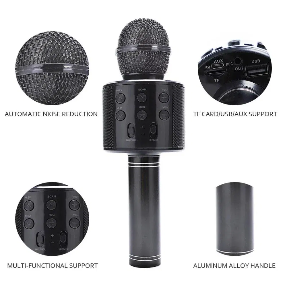 Color: Beige, Ships From: CHINA - Cute Kids Microphone Wireless Bluetooth Karaoke Microphone for Adults, Toys for Boys Girls Gift for Birthday Party