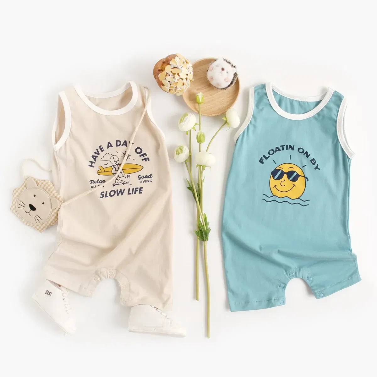 Color: Blue, Kid Size: 12M - Sanlutoz Summer Baby Boys Rompers Short Sleeve Cartoon Toddler Boys Clothing Outfits Fashion
