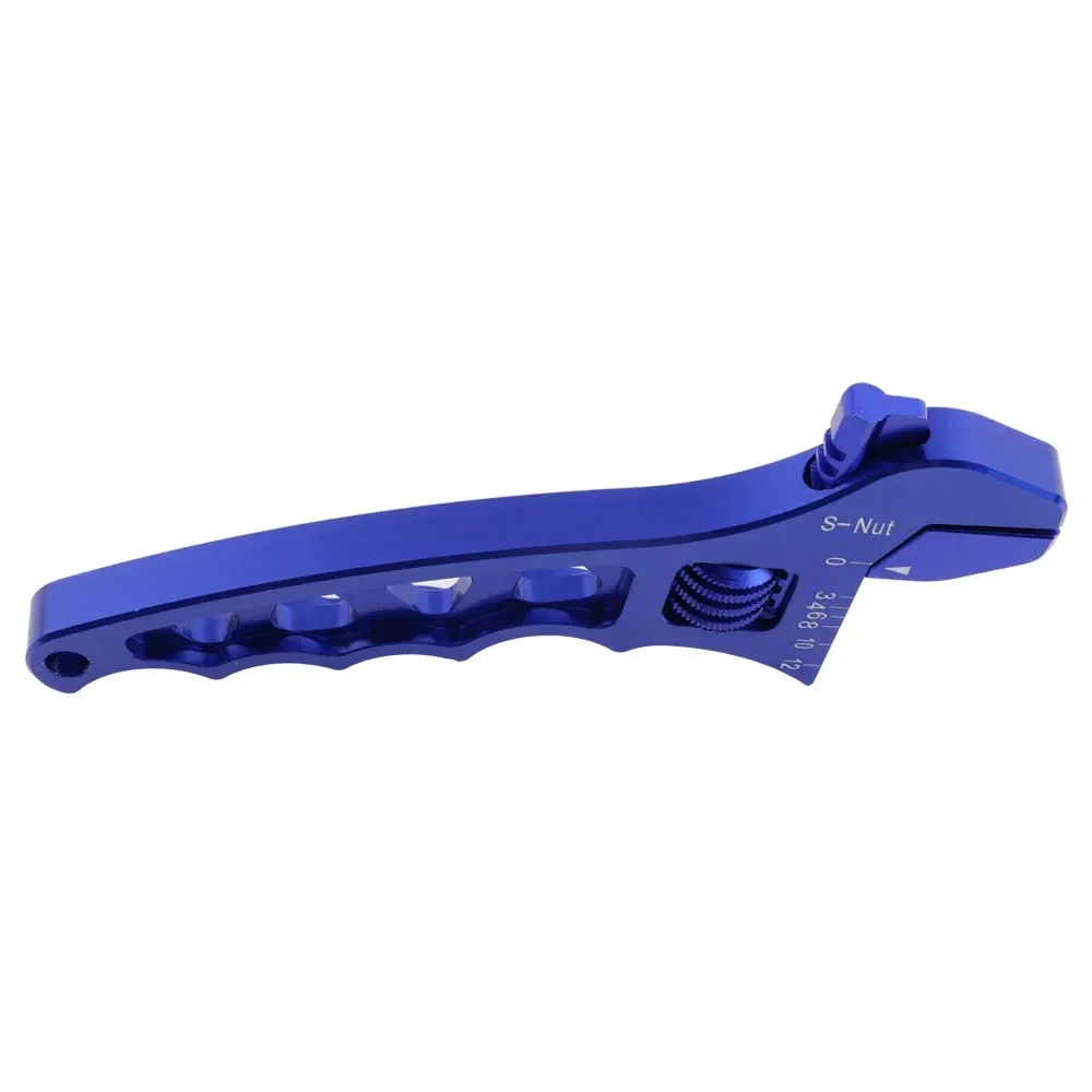 Color: Blue - Aluminum Adjustable Spanner Wrench Tool for Fuel Hose End Fitting 3AN to 12AN