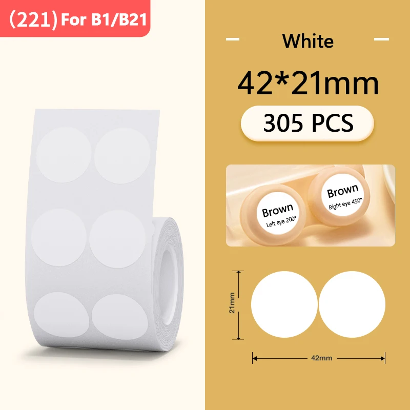 color: Pink - Niimbot Round Labels for B1/B21/B3S Label Maker Sticker Self-adhesive Waterproof  Thermal Sticker Label NIIMBOT Round Labels