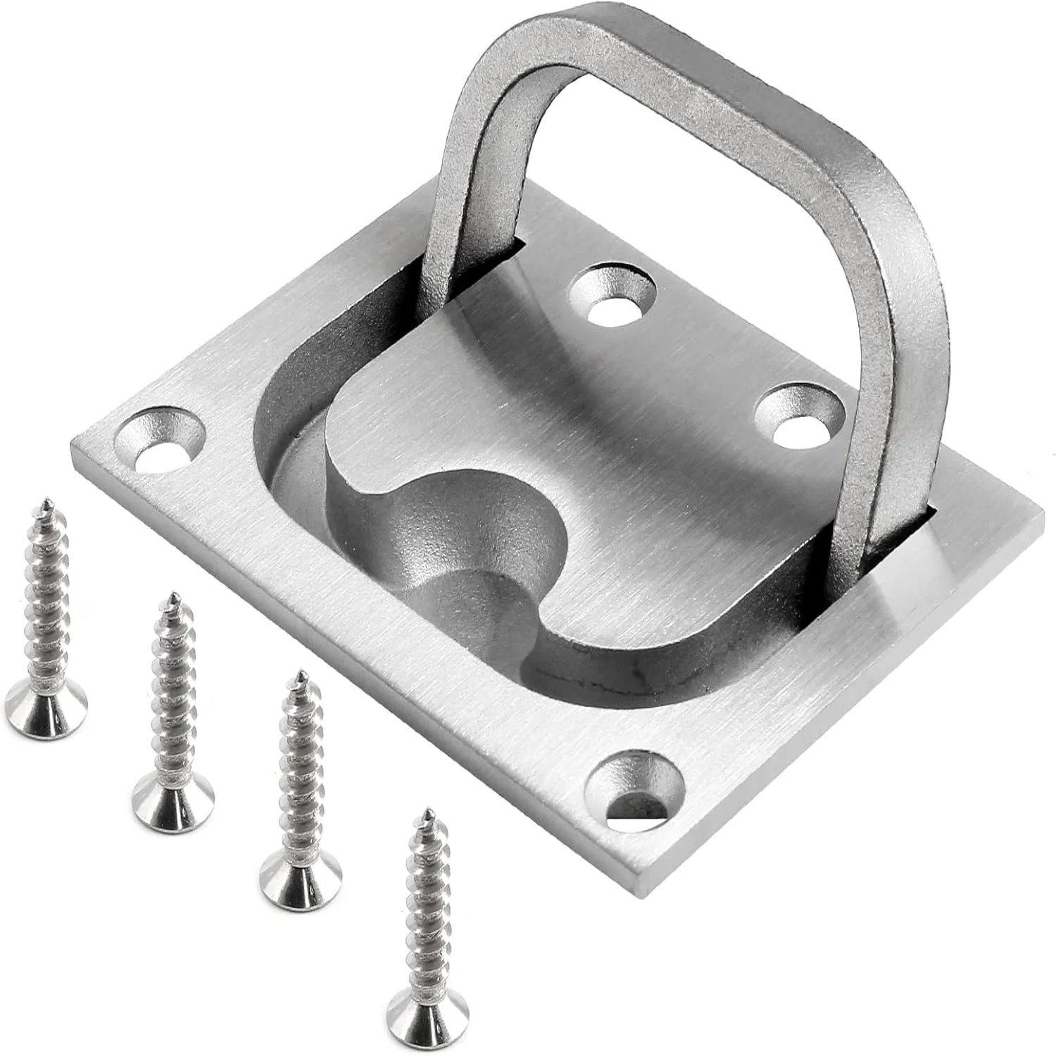 Color: Light Grey, Ships From: CHINA - 1Pcs Marine Boat Ring  Pull Handle, Flush  Cabinet Pulls Recessed Trap Door Handle 316 Stainless Steel Hidden  Pull for Deck Dra