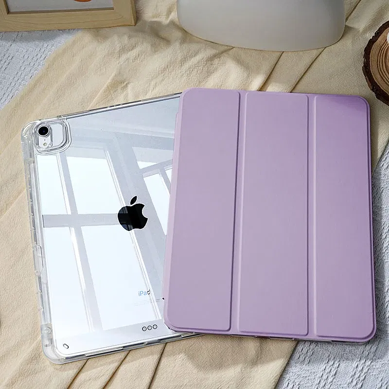 Color: PURPLE, Size: nine - For 2025 iPad Air 11 Case iPad 10th Generation  11th A16  9th  Cover Gen  iPad Pro11 4 5 10.9in 12.9 M2 M3 M4 Pencil Holder Case
