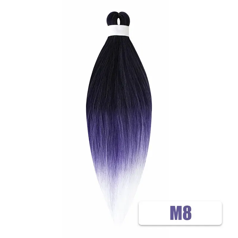 Color: #Silver Gray, Stretched Length: 26inches, Bulk Buy: 3Pcs/Lot - Kanekalon 26inch Hot Water Set Pre Stretched Jumbo Braiding Hair Box Twist Braids Synthetic Hair Extensions For Women Soft Yaki