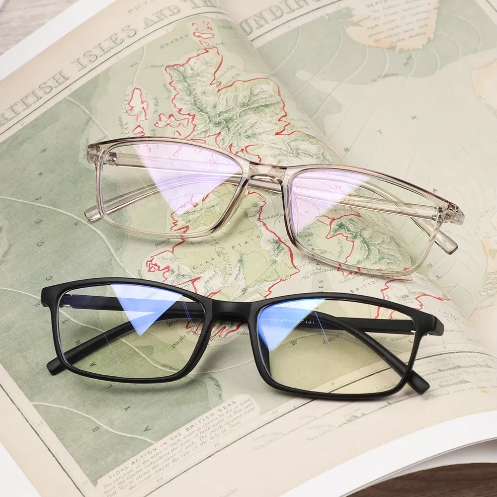 Frame Color: Brown - Anti Light Glasses Ray Blue Fashion Anti Blue Fatigue Protection Blocking Goggles Eye Square Radiation Computer Games Glasses