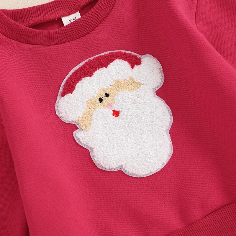 Color: Red, Kid Size: 3T, Ships From: CHINA - 2024-09-12 Lioraitiin Toddler Baby Boys Christmas Outfits Long Sleeve Santa Embroidery Sweatshirt and Pocket Pants Clothes Set