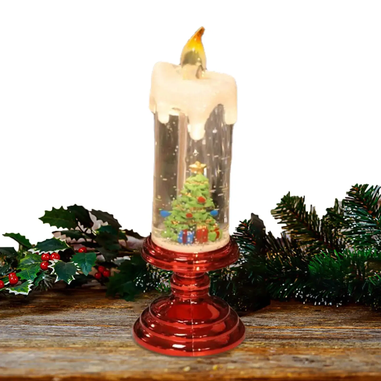 Color: Silver, Ships From: CN - Led Christmas Candles Christmas Candles With Pedestal Christmas Party Ornament For Him Her Christmas Gift For Changing