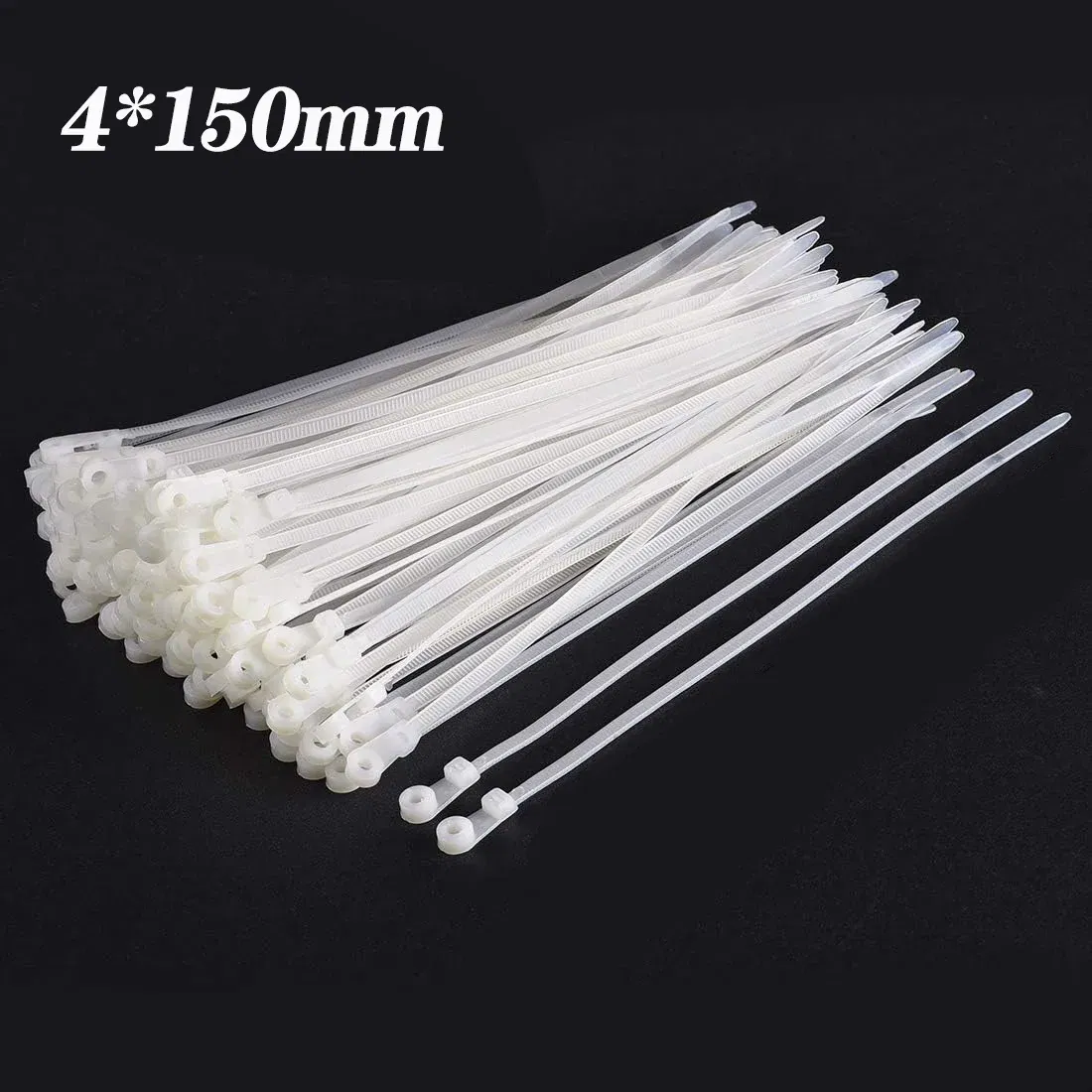 Screw Hole Cable Ties Reusable Fixed Nylon Cable Ties Self-locking Cord Ties Straps Fastening Loop Office Organizer