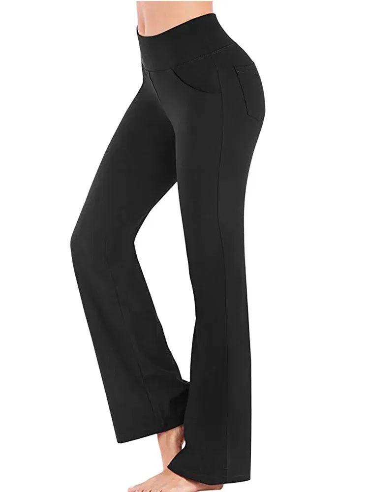 Color: army green, Size: XXL - Ogilvy Mather Solid Elegant Female Lady Women's Legs Pants Palazzo Flared Wide Killer High Waist OL Ladies Career Long Trousers
