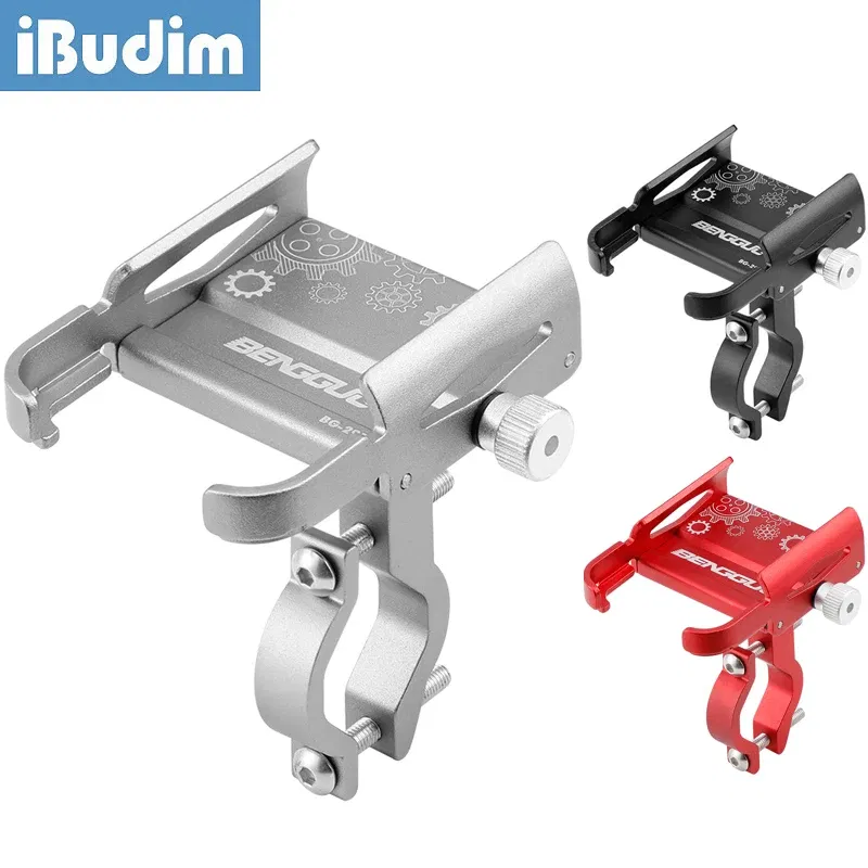 Color: WHITE - iBudim Bike Phone Holder 360 Rotation Bicycle Phone Holder for 4.7-7.0 inch Devices Motorcycle Handlebar Mobile Phone Stand