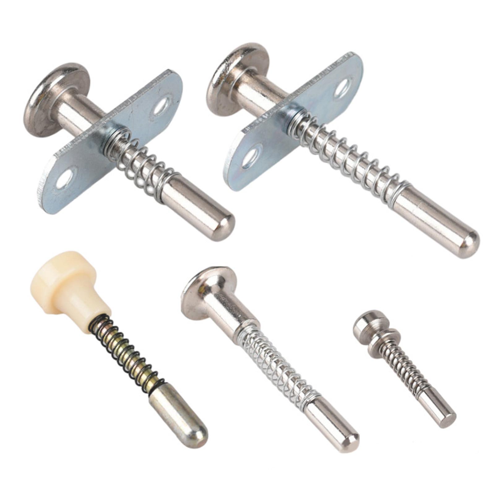Color: Beige - Spring Loaded Latch Pin Durable Multifunctional Replacement Hardware Steel Plunger for Small Bed Window Screen Cabinet Supplies