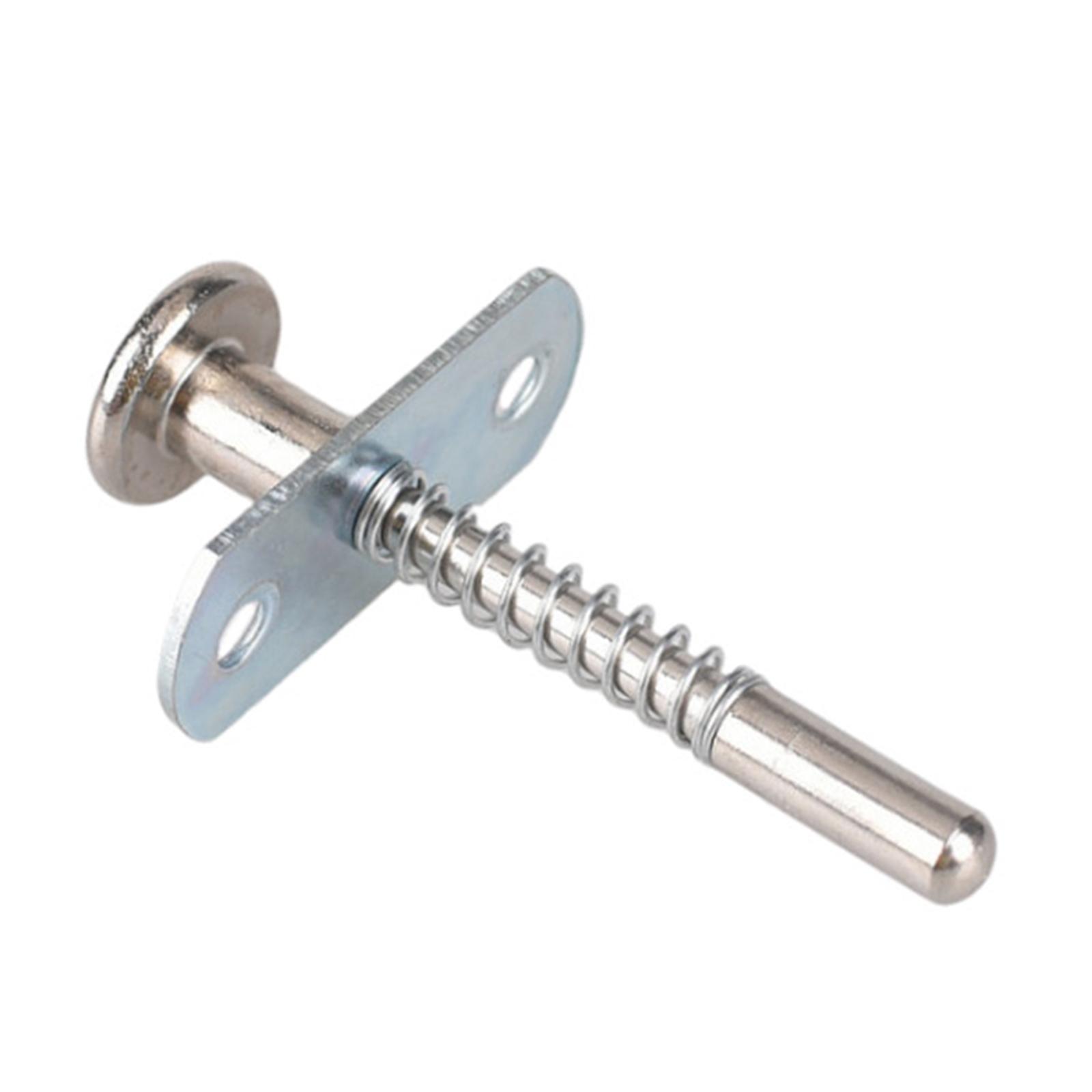 Color: Beige - Spring Loaded Latch Pin Durable Multifunctional Replacement Hardware Steel Plunger for Small Bed Window Screen Cabinet Supplies