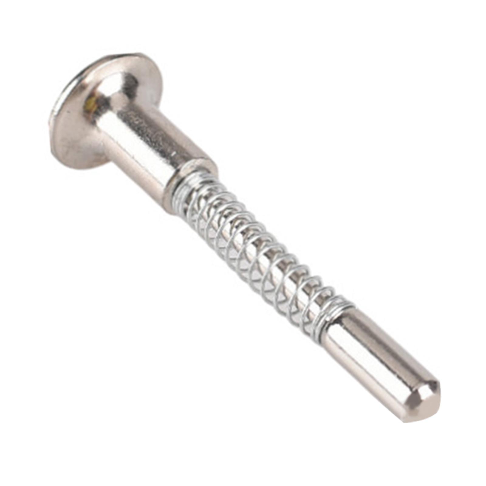 Color: Beige - Spring Loaded Latch Pin Durable Multifunctional Replacement Hardware Steel Plunger for Small Bed Window Screen Cabinet Supplies