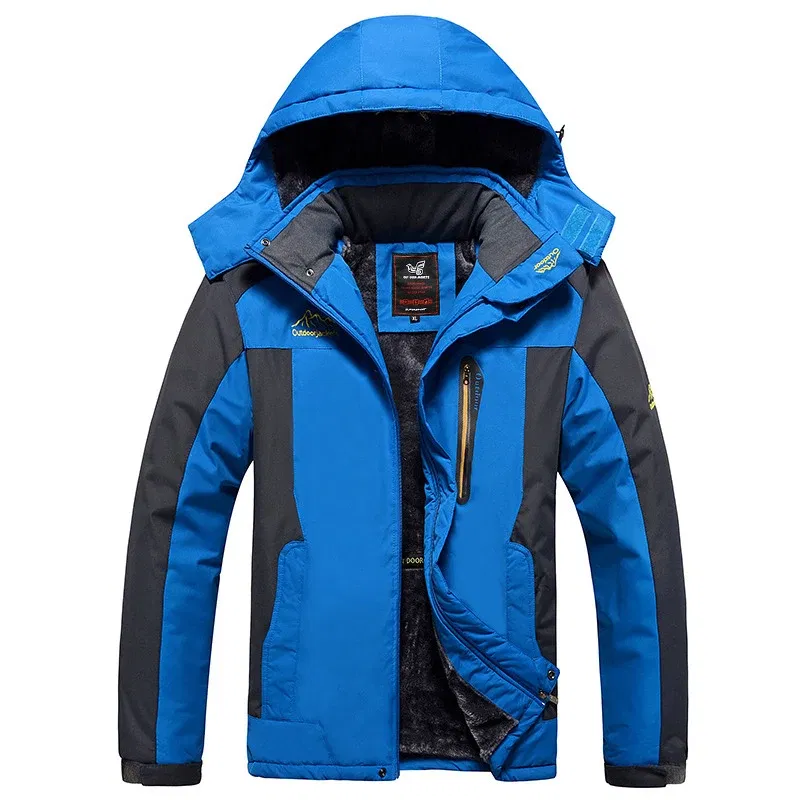 Color: Burgundy, Size: XXS - TELLHIGH 2024 Winter Parka Men Jacket Mens Plus Velvet Men Hooded Windbreaker Coats Men Casual Warm Jackets Coat Detachable Hat