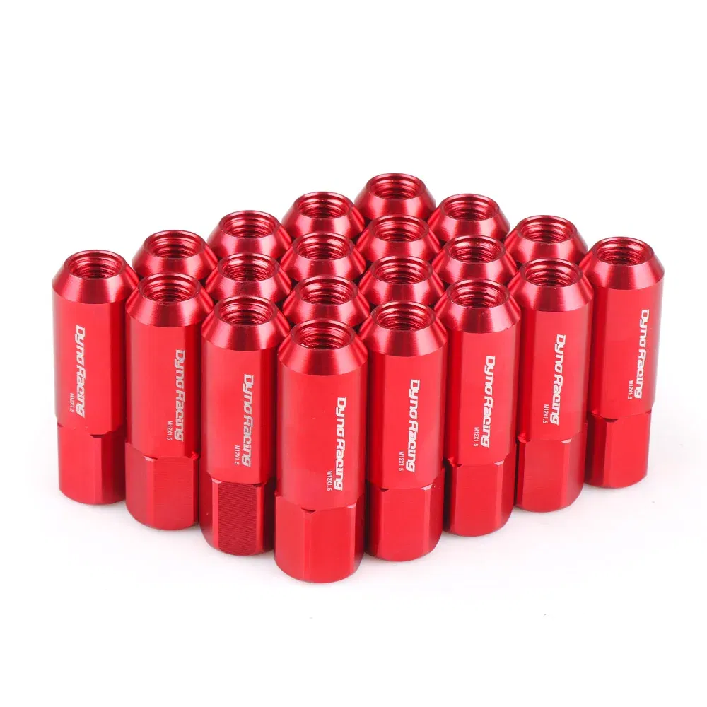 Color Name: black - Dynoracing 60MM M12*1.5 Wheel Nuts New 20PCS Racing Lug Wheel Nuts Screw Aluminum Lug Nut  M12X1.5 BX100442