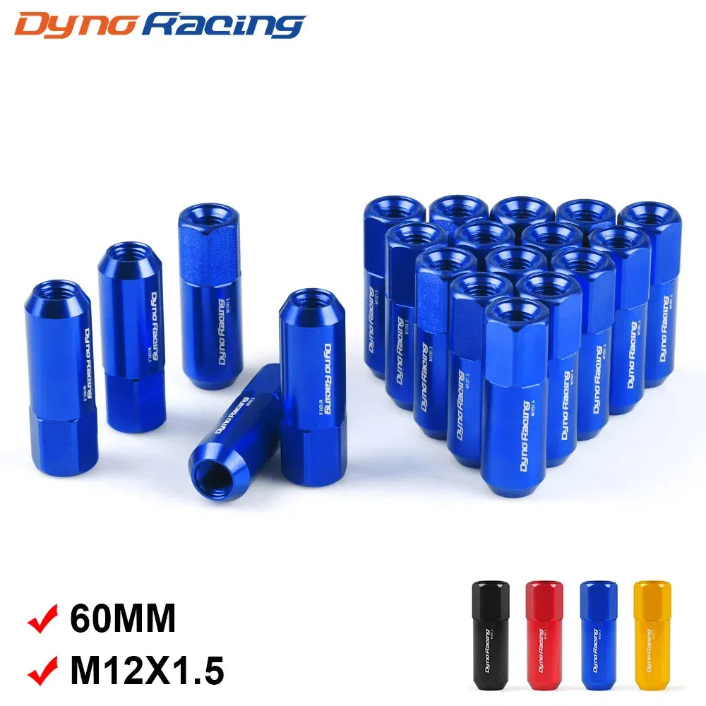 Color Name: black - Dynoracing 60MM M12*1.5 Wheel Nuts New 20PCS Racing Lug Wheel Nuts Screw Aluminum Lug Nut  M12X1.5 BX100442