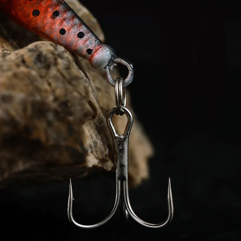 Color: Stripe - Rotating Metal Spinner Fishing Lures 9.1g 7cm Sequins Iscas Artificial Hard Baits Crap Bass Pike Treble Hook Tackle Accessories