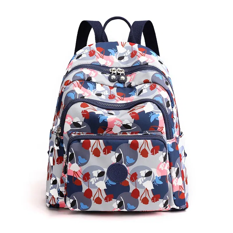 Color: Beige - Printing Backpack for Women Travel High Capacity Waterproof College Backpack Trendy Women Laptop School Bags Cute Girl