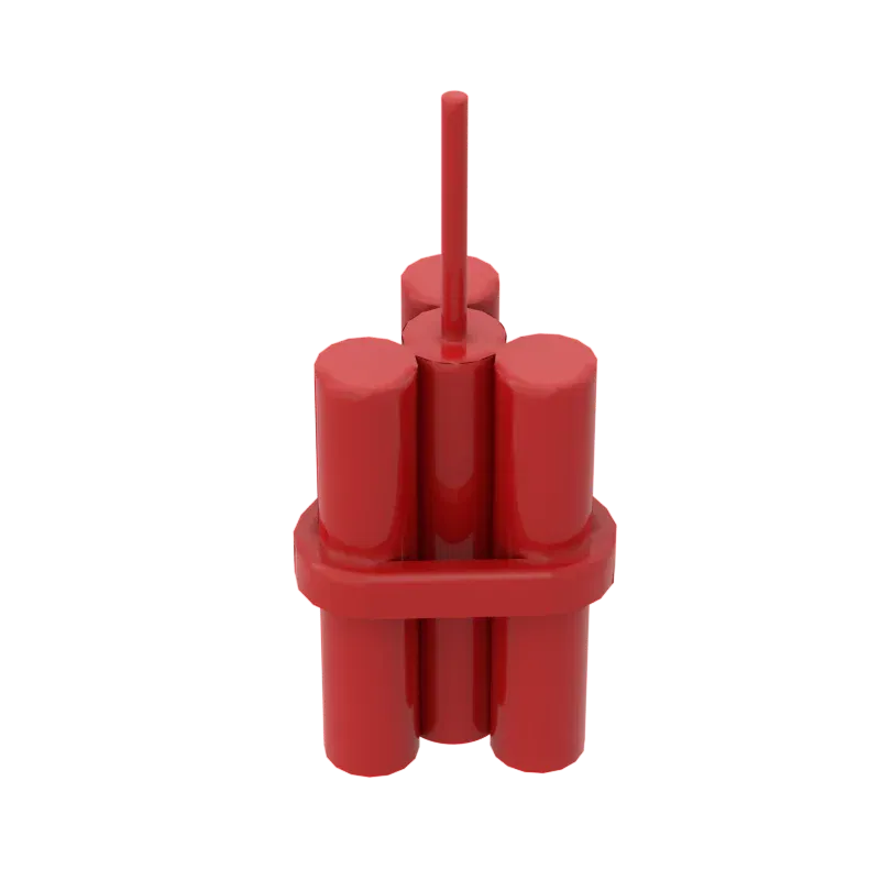 Color: wood - MOC 1PC Bricks 64728 Dynamite Toy for Building Blocks Parts DIY Construction Christmas Gift Toys