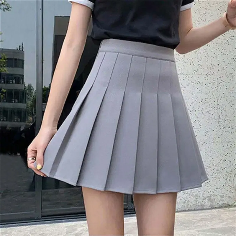 Size: L, Color: black - 1pc Pleated High Waist Mini Skirt Women Sexy White Micro Ladies Korean Style Summer Miniskirt Y2k Egirl Hot Skirt