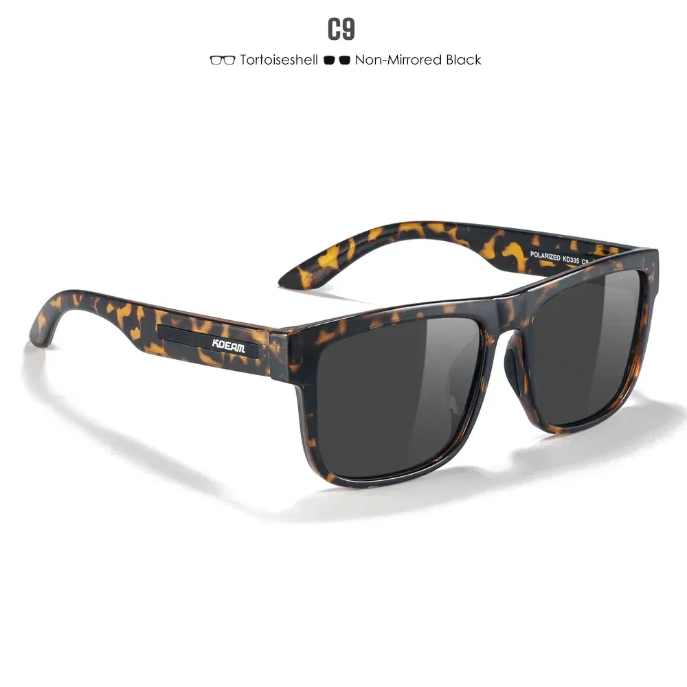 Lenses Color: Pink, Frame Color: WHITE - 2024 KDEAM New Polarized Sunglasses For Men UV400 Protection Lens Black Grey Frame Driving  Sun Glasses Fishing Eyewear