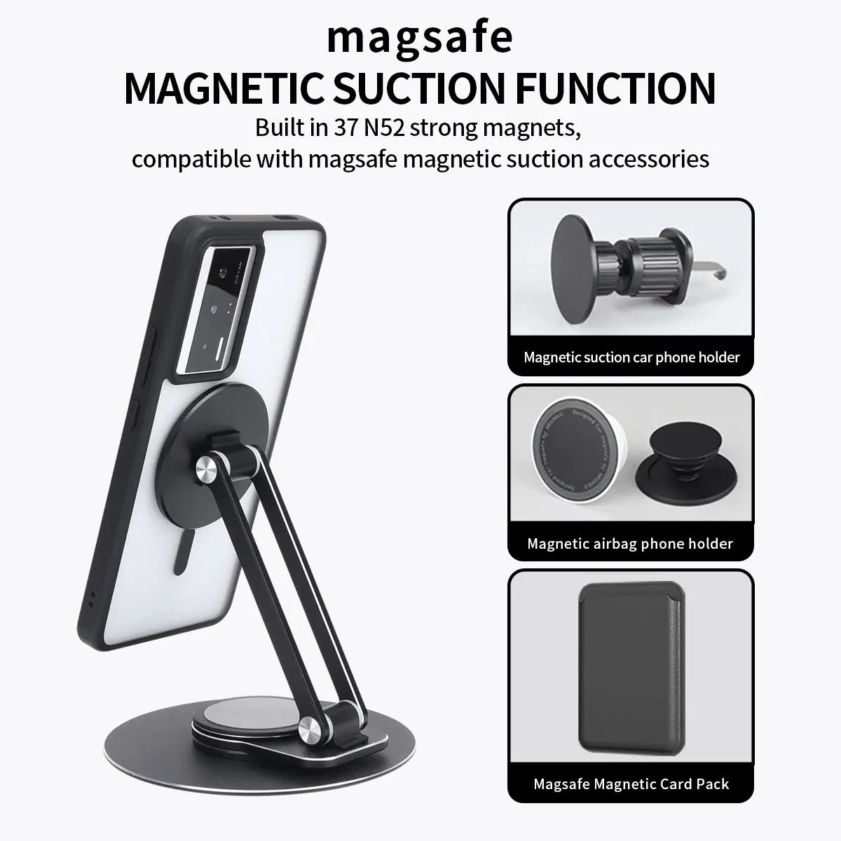 Color: black, Material: ABS - For Xiaomi POCO F5 Pro 5G Shockproof Phone Case Magnetic Luxury Matte  Clear Magnetic Wireless Charging Magsafe Case