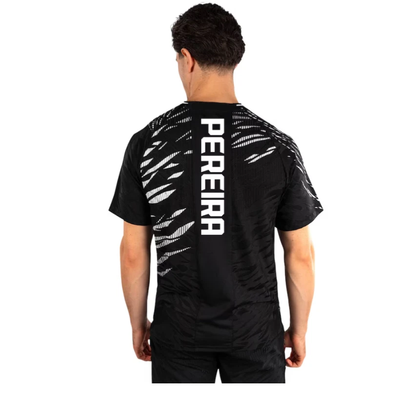 Color: Gold, Size: 4XL - 2025 New quick-drying tops for Summer  Men's UFC Fusion by Venum Black/Gold Alex Pereira Authentic Fight Night Champion Walkout