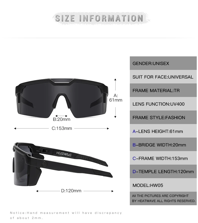 Lenses Color: Pink, Frame Color: BROWN - NEW High quality luxury Heat Wave brand sunglasses square Conjoined lens cycling Women men sun glasses UV400