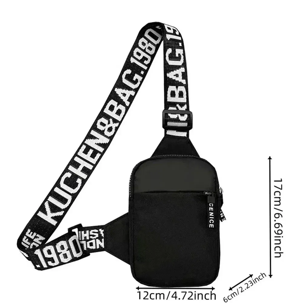 Color: army green - Sports Chest Bag Men Small Mobile Phone Messenger Bags Waist Bags Multi-Function Carry-on Bag Engrave Image Initial Name Patter