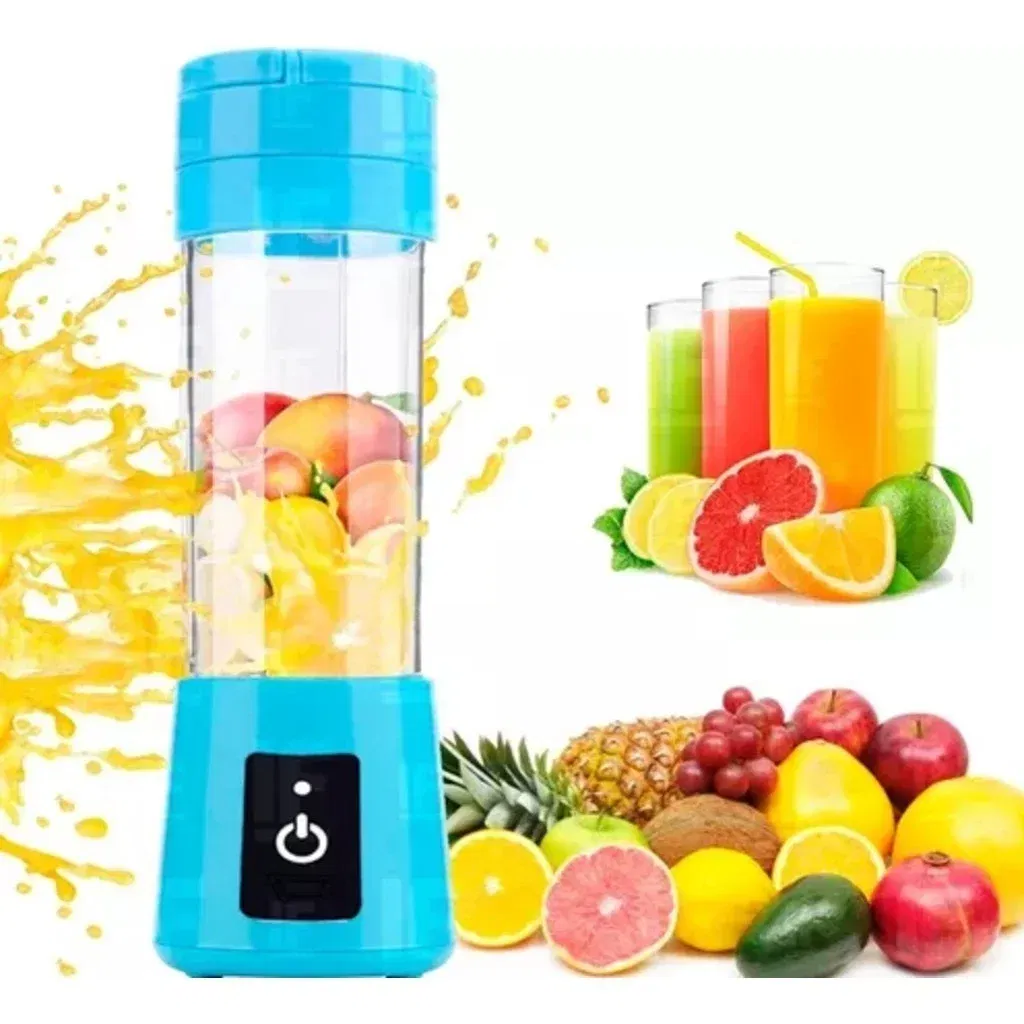 Color: Red - Portable Mini Blender for Shakes and Smoothies Rechargeable USB 380ML Traveling Fruit Juicer Cup Hand Fruit Blender Juicing Cup