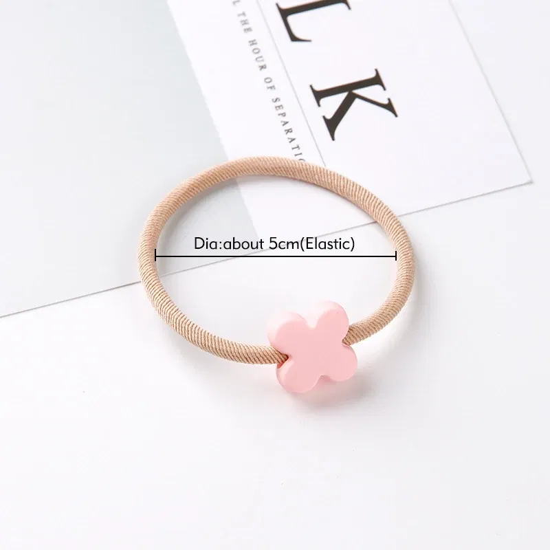 Color: Dark Grey, Ships From: CHINA - Cute Girls Hair Bands Ties Round Heart Rubber Band Fashion Scrunchie Elastic Korean Hair Accessories Ponytail Holder Headband
